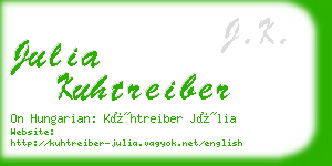 julia kuhtreiber business card